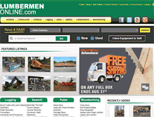 Tablet Screenshot of lumbermenonline.com